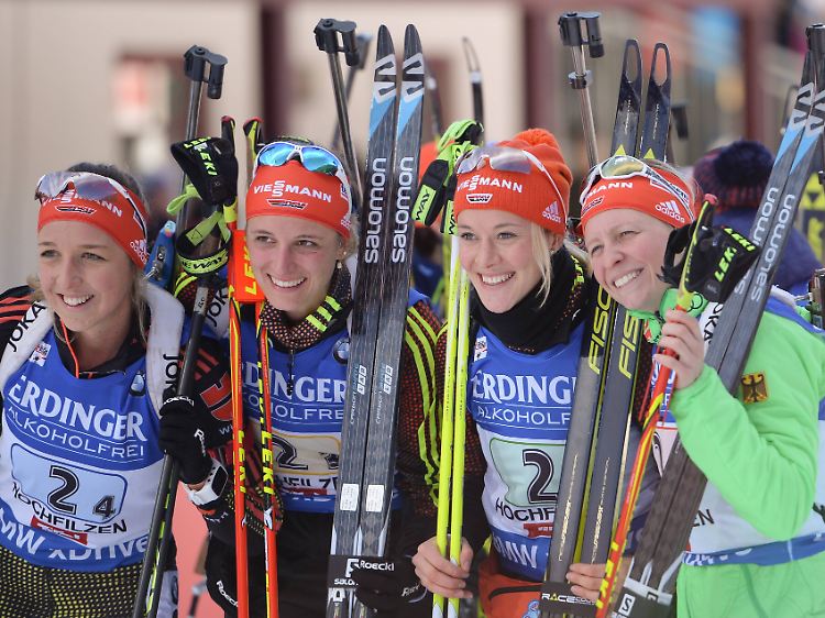 Die deutschen Damen räumten in Hochfilzen richtig ab und schafften sechs Podestplätze.