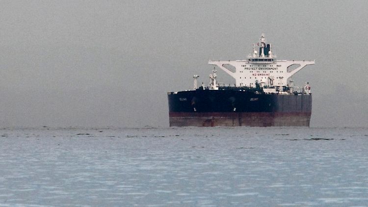 Der iranische Öl-Supertanker "Delvar".