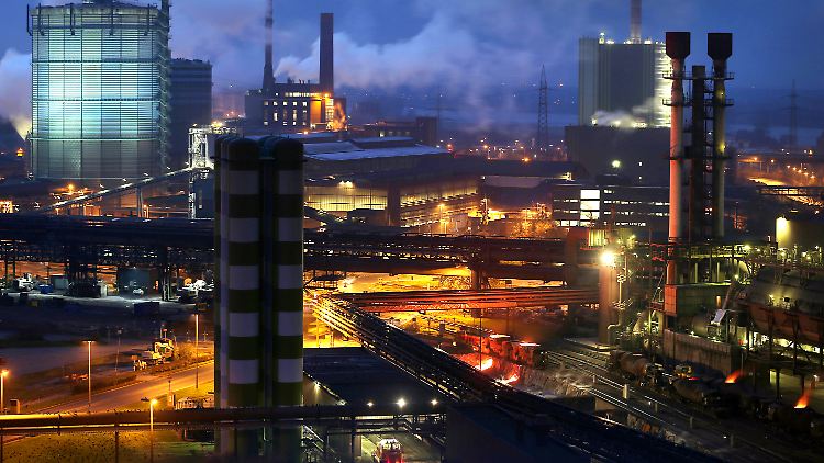 Thyssenkrupp-Stahlwerk in Duisburg.