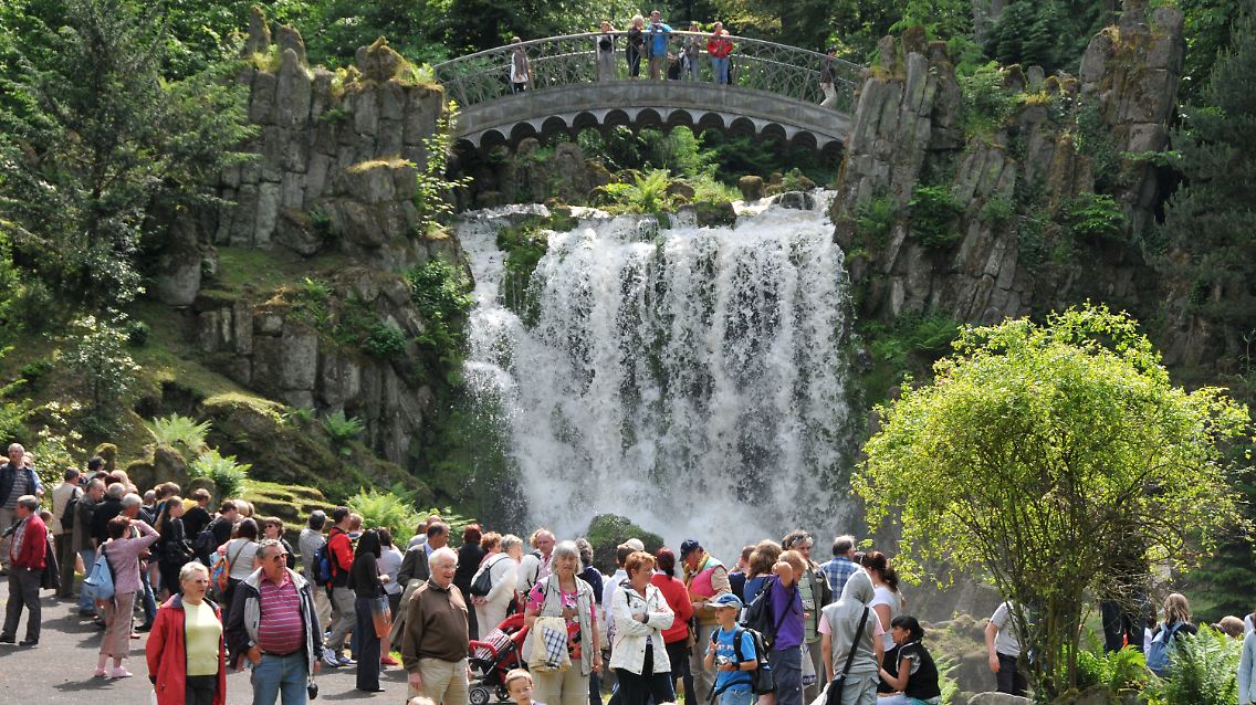 Teufelsbrücke im Kasseler Bergpark. Der Bergpark steht auf der Vorschlagsliste für das Welterbe der UNESCO.