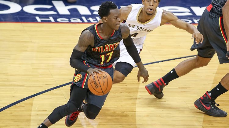 In der NBA etabliert: Dennis Schröder. (Hier im Spiel gegen die New Orleans Pelicans.)