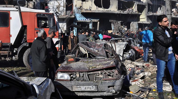 In der schwer zerstörten Stadt Homs.