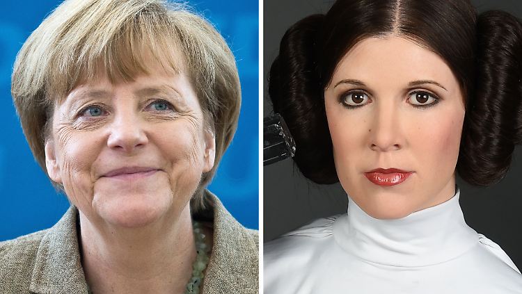 Angela Merkel und Prinzessin Leia: Rein äußerlich hält sich die Ähnlichkeit in Grenzen. Für Peter Tauber zählen die inneren Werte.