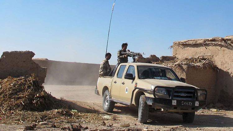 Auf dem Rückzug: Afghanische Soldaten in Helmand.