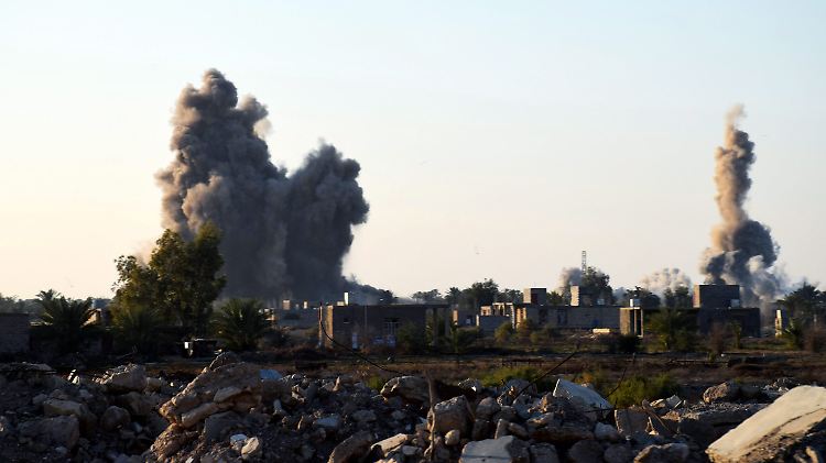 Ramadi nach Luftschlägen der US-Armee.