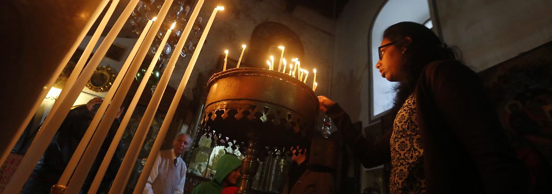In der Geburtskirche zu Bethlehem.