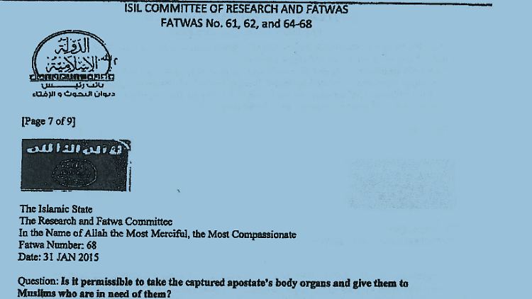 Die Fatwa Nummer 68 des IS.