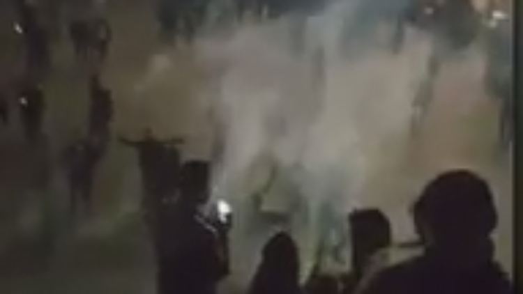 Der Bahnhofsvorplatz in Köln in der Silvesternacht.