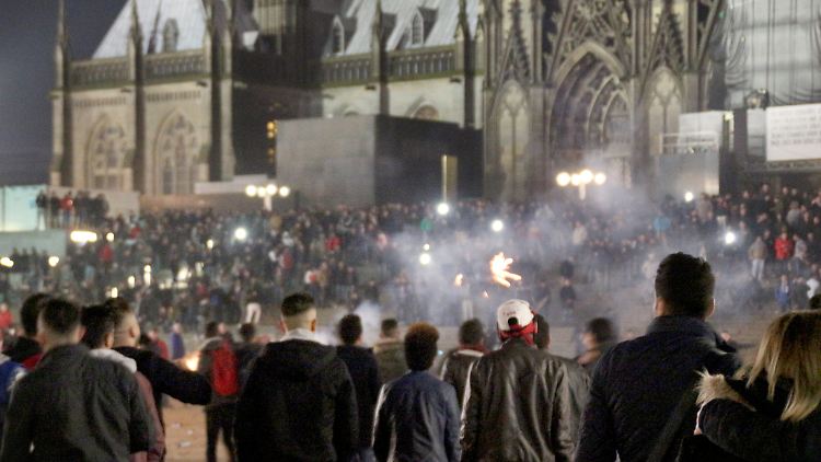 Silvester-Abend 2015 in Köln.