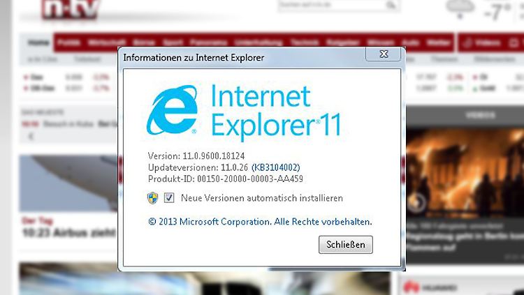 Ab dem 12. Januar gibt's Support nur noch für die aktuelle IE-Version.