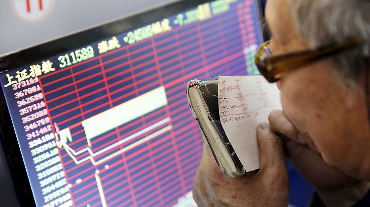 In Shanghai ging es an der Börse steil bergab.