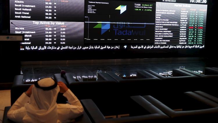 Die Bewertung der saudischen Börse, dem Tadawul All Share Index, ging 2015 um mehr als 14 Prozent zurück.
