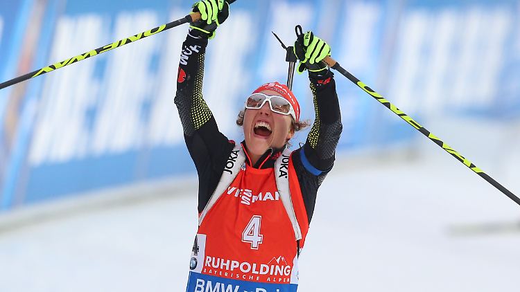 Laura Dahlmeier war die überragende Biathletin beim Weltcup in Ruhpolding.