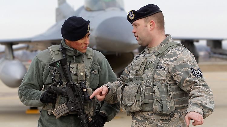 US-Soldaten bereiten sich in Südkorea auf den Ernstfall vor. 