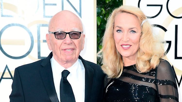 Bei der Verleihung der Golden Globes zeigten sich Rupert Murdoch und Jerry Hall gemeinsam.