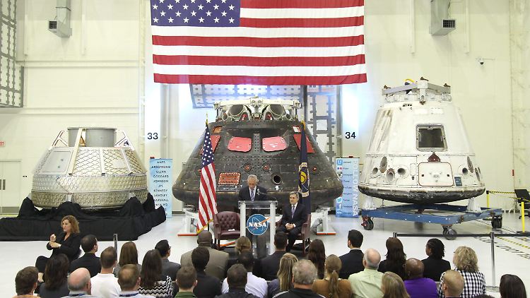 Im "Neil Armstrong Operations and Checkout Building" im Kennedy Space Center der Nasa in Florida.
