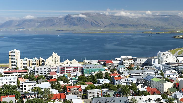 Islands Hauptstadt Reykjavik.