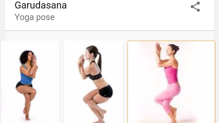 So geht der "Adler". Diese und viele andere Posen sind Teil von Googles neuen Yoga-Karten.
