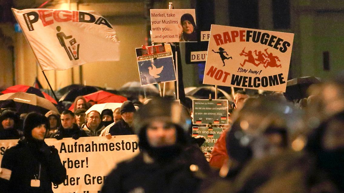 Demonstration des islamfeindlichen Legida-Bündnisses.