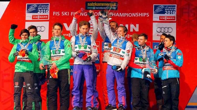 And the Vize-Winner is ... Deutschland. Hinter Norwegen und vor Österreich gab es WM-Silber im Skifliegen.