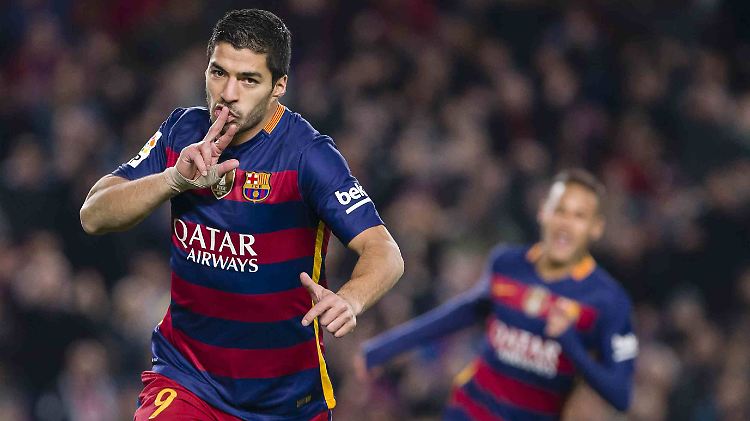 Luis Suarez traf drei Mal für Barcelona.