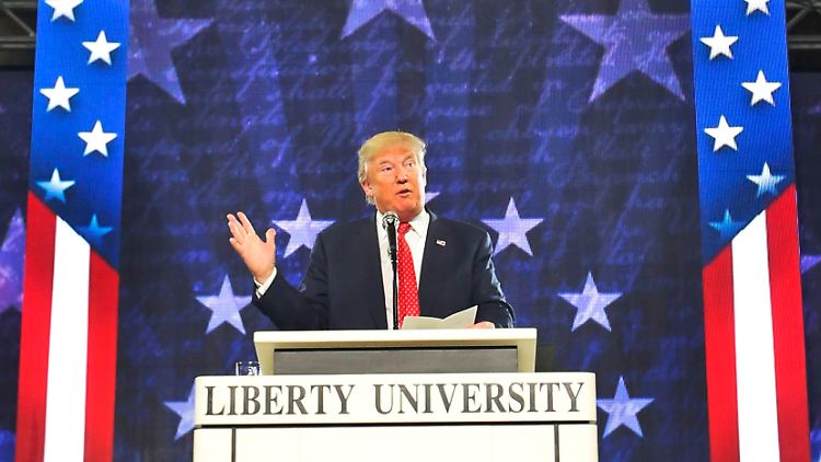 Große Bühne für den Präsidentschaftsbewerber: Donald Trump.
