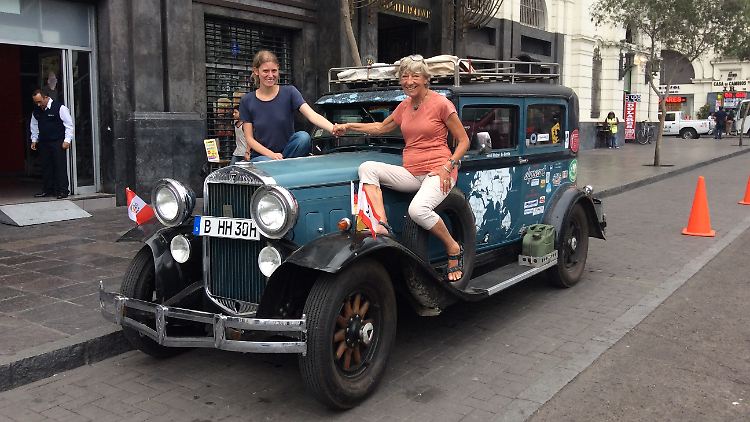 Heidi und Lili in Lima. Hier soll die Reise in zwei Monaten fortgesetzt werden.