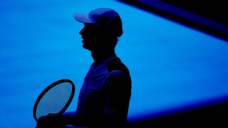 Silhouette von Andy Murray bei den Australian Open