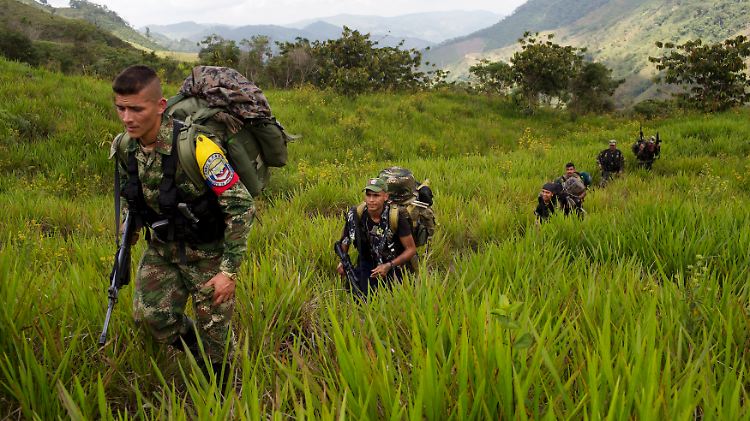 Kämpfer der Farc-Guerilla im Departamento Antioquia.