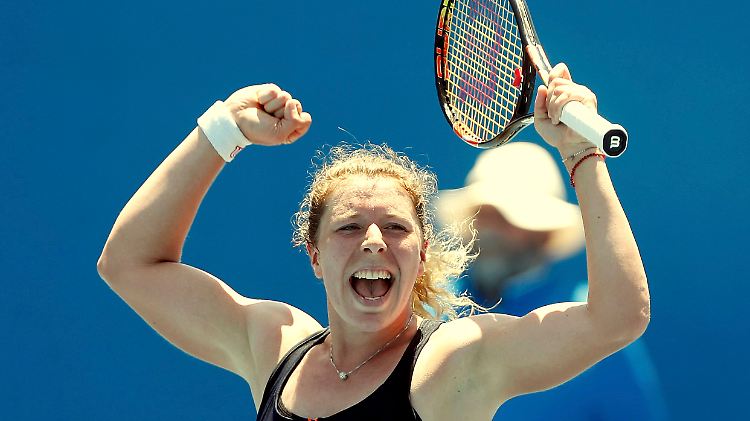 Anna-Lena Friedsam siegt gegen die Qualifikantin Qiang Wang aus China.