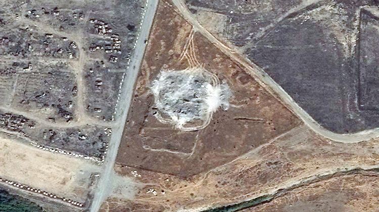 Satellitenbilder zeigen: Das Sankt-Elias-Kloster im Irak ist verschwunden. 