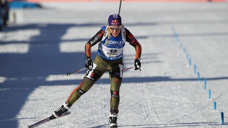 Miriam Gössner knackte zwar die Top Ten in Antholz. Ein echtes Topergebnis lieferte aber auch sie nicht.