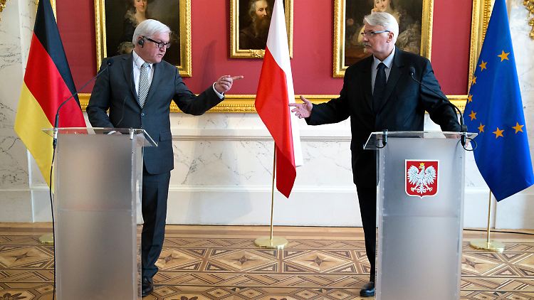 Steinmeier mit dem polnischen Außenminister Witold Waszczykowski in Warschau