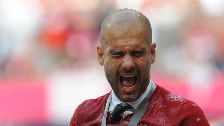Josep Guardiola ist kein Freund von Bierduschen. Beim Champions-League-Sieg würde er sicher eine Ausnahme machen.