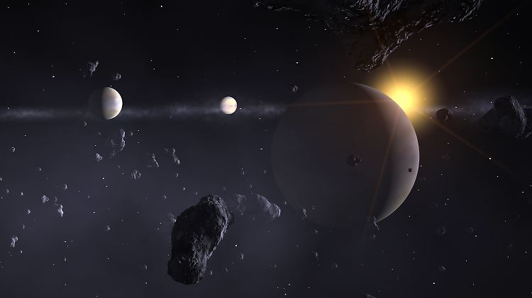 Die Illustration eines fernen Planetensystems - was um den Stern KIC 8462852 vorgeht, ist völlig unklar.