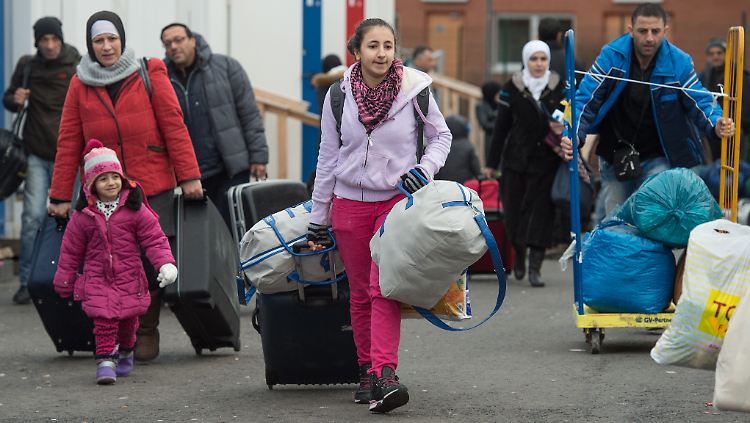 Flüchtlinge in der hessischen Erstaufnahmeeinrichtung in Gießen