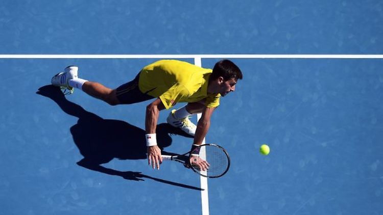 In seiner Achtelfinal-Partie gegen Gilles Simon musste Novak Djokovic Schwerstarbeit leisten.