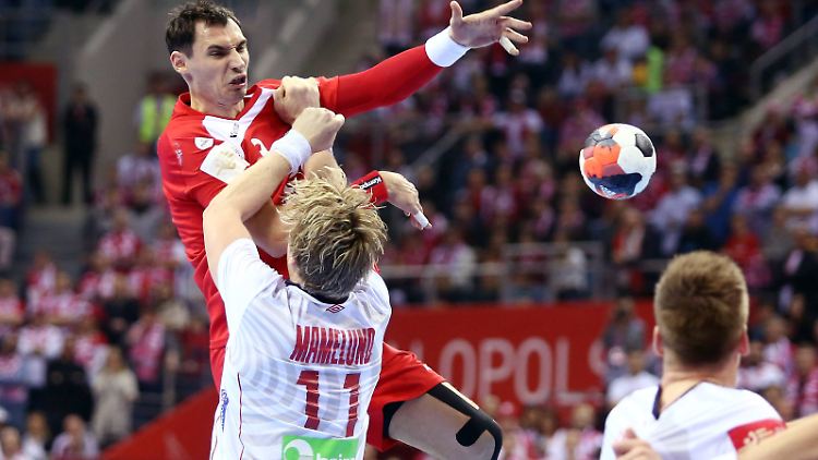 Die Polen um Krzysztof Lijewski kamen gegen Norwegen nicht gewohnt zum Zug.