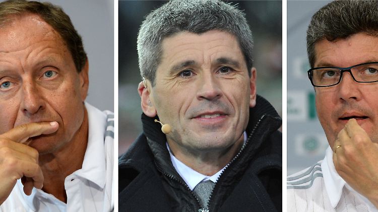 Zwischen Hellmut Krug, Markus Merk und Herbert Fandel (v.l.) gibt es Zoff.
