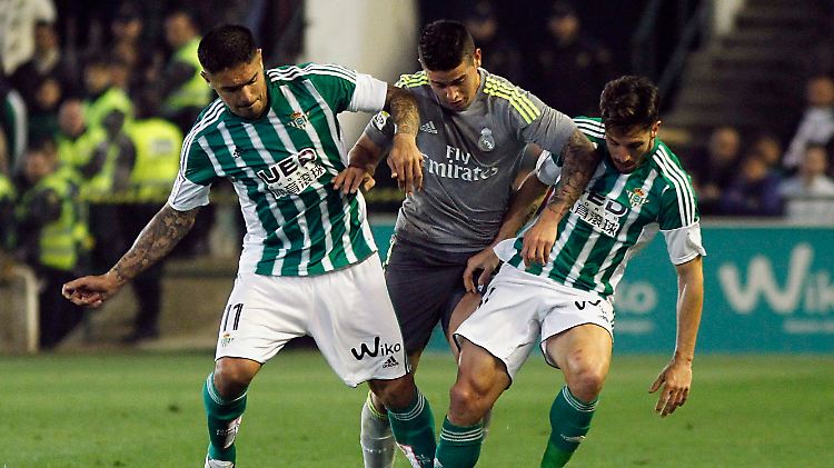 Die hochkarätige Real-Offensive um James Rodriguez fabrizierte gegen Betis Sevilla nur ein Tor. Das reichte dann auch nur zu einem Punkt.