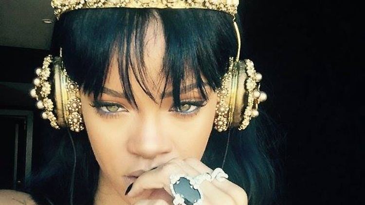 "Listening to 'Anti'": Rihanna.