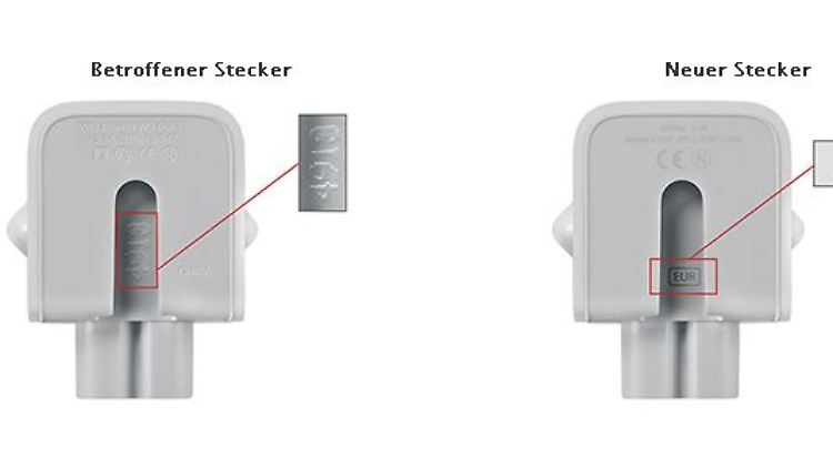 Es ist leicht zu erkennen, ob ein Stecker-Adapter ausgetauscht werden muss oder nicht.