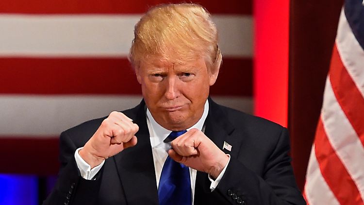 Donald Trump gibt sich kampfeslustig - auch wenn er sich nicht direkt mit seinen Kontrahenten messen konnte.