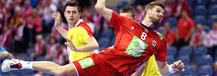 Bjarte Myrtol gehört zu den Routiniers im Kader der Norweger: Hat der Kreisläufer einmal den Ball, ist er kaum zu verteidigen.