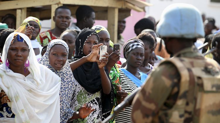 UN-Soldat in Bangui, der Haupstadt der Zentralafrikanischen Republik.