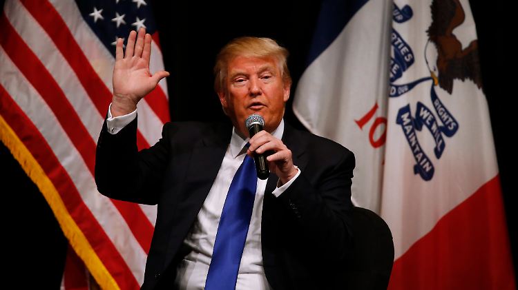 Trump am Samstag in Davenport.