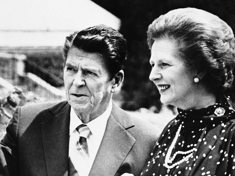 Verstanden sich politisch sehr gut: Ronald Reagan und Margaret Thatcher (Archivbild von Juli 1981).