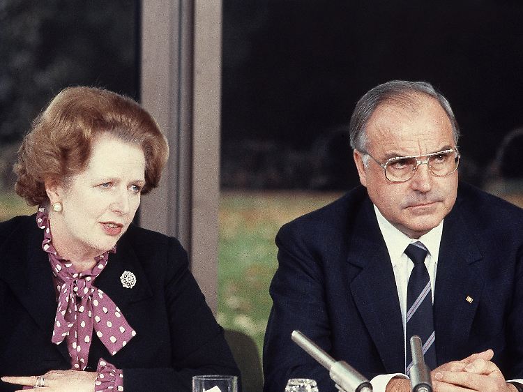 Helmut Kohl war von seiner britischen Amtskollegin wenig begeistert (Archivbild vom 29.10.1982).