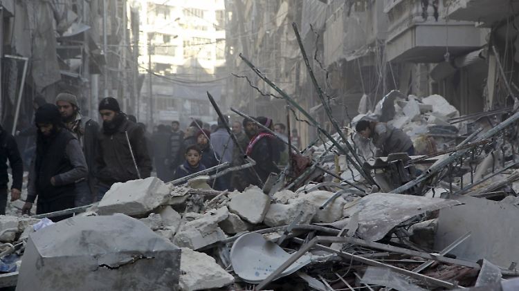 Das Zentrum von Aleppo wird seit Tagen immer wieder von Luftschlägen der syrischen Armee und Russlands erschüttert. 