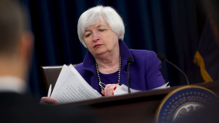 Janet Yellen bei der Anhörung vor dem US-Kongress.
